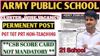 आर्मी स्कूल से शिक्षक भर्ती I ALL SUBJECTS NTT PRT TGT PGT OTHERS ll 21 School @TeacherJobSunil