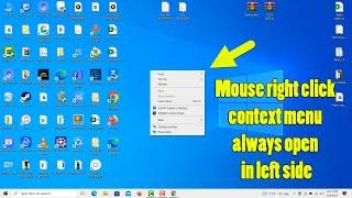 Fix: Mouse right click context menu always open in left side Windows 10 | Right click left side
