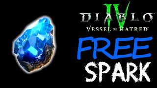 How to Get a Free Resplendent Spark Instantly - Vessel of Hatred - Diablo 4