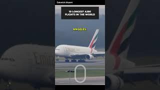 The Longest Non-Stop Airbus A380 Flights #shorts