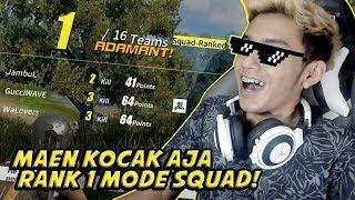 KOCAK MOMENTS! RANK #1 SQUAD MODE! - Rules of Survival Indonesia