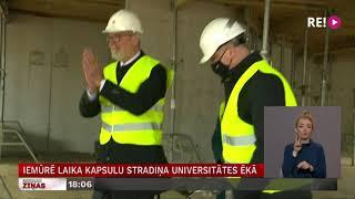 Iemūrē laika kapsulu Stradiņa universitātes ēkā