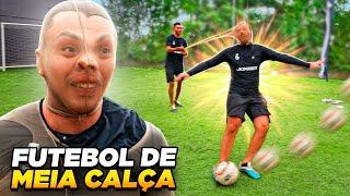 CHUTES COM A CABEÇA AMARRADA  *futebol de meia calça*