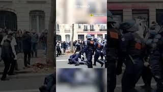 Pension reform protest turns violent in France