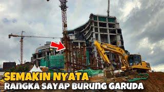 SEMAKIN NYATA‼️Rangka Baja Sayap Burung Garuda Mulai Naik. Update Ibu Kota Nusantara