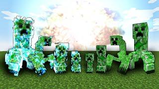 Mini Creeper To Creeper Titan Explosions | MINECRAFT