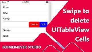 How to swipe to delete UITableViewCells in Xcode 10+ with Swift 5.0