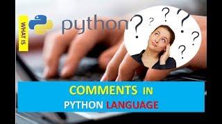 WHAT ARE COMMENTS IN PYTHON