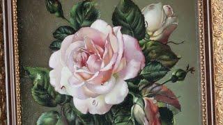 How to draw, paint a rose. A detailed lesson in the painting technique of the old masters.