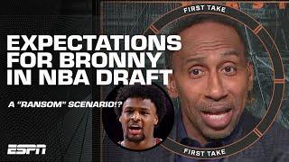 ALL EYES ON L.A.  Stephen A.'s WARNING to JJ Redick if Lakers draft Bronny James  | First Take