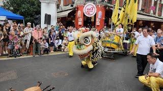 新加坡鶴山會館武術醒獅團 Singapore Hok San Lion Dance Cai Qing & WuShu Performances at Smith Street on 11/3/23