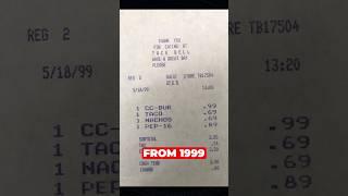 Taco Bell Receipt from 1999! I can't afford lunch anymore... #money #inflation #finance