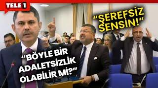 Murat Kurum su getirdi Bütçe Komisyonu karıştı: Şerefsiz, terbiyesiz ahlaksız, haysiyetsiz...