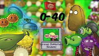 Zombotany Survival Endless 0-40 flags | Plants vs Zombies Expansion