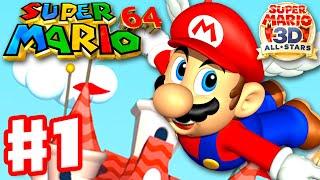 Super Mario 64 - Gameplay Walkthrough Part 1 - Bob-omb Battlefield 100% (Super Mario 3D All Stars)