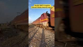 Double WAP-4 engines Howrah-Malda Intercity express