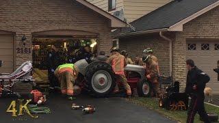 Burlington: Man pinned by tractor in driveway at home 1-18-2017