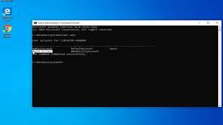 Change Windows User Password using command prompt