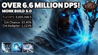 6.6 MILLION DPS & 1100% CRIT DAMAGE! - Monk Build 6.0| PoE2