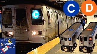 Johny's MTA Train Ride On C and D subway Trains & Munipals C and D Wooden Toy Train Crash Unboxing