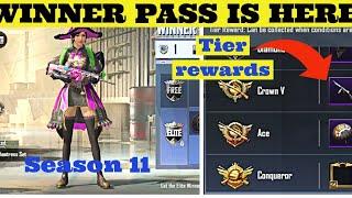 WINNER PASS SEASON 11 IS HERE TIER RESET SEASON 6 PUBG MOBILE LITE / WARNER GAMING