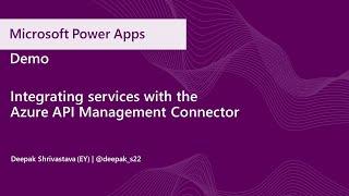 Demo: Integrating Services the the Azure API Management Connector