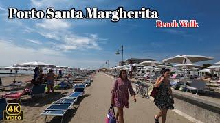 Beach Walk Porto Santa Margherita (Caorle) 4K  Full Walking Tour