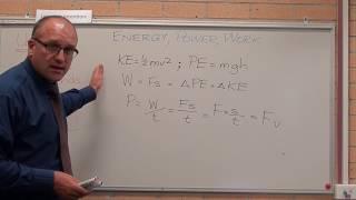 Mechanics - Work, energy and power - Part 1 - Basic Equations - HSC Engineering Studies