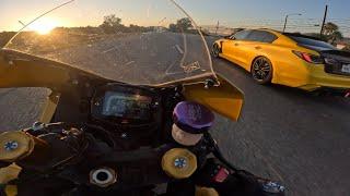 MID EVENING RUSH ! SUZUKI GSXR 1000R POV