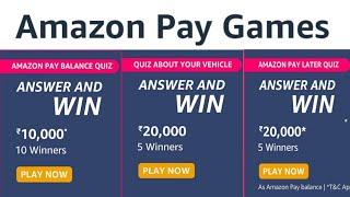 Amazon pay balance quiz/about your vehicle/pay later Quiz