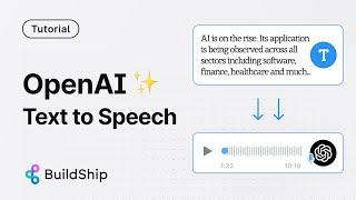 NEW OpenAI Text to Speech API - with No Code