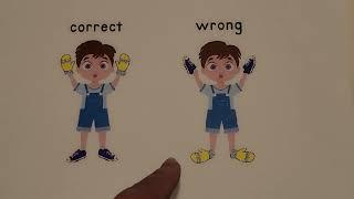 Pre-Kindergarten, Correct and Wrong, Opposites