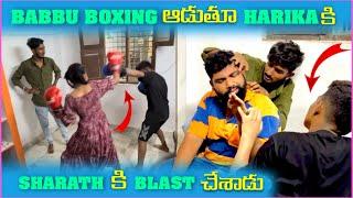 Babbu Boxing  అడుతు Harika Sharath కి Bl*st చేసాడు || Full Serious ||#pareshanboys #comedytub