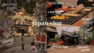 japan vlog | first day in osaka, namba yasaka, street food, sumiyoshi taisha, tsutenkaku | ansoen