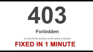 403 forbidden access to this resource on the server is denied - WordPress error fixed