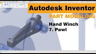 Hand Winch Part Modeling - 7. Pawl | Autodesk Inventor 2022 Tutorial
