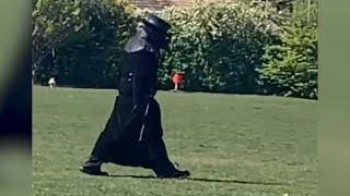 Caught on camera: Why is a "plague doctor" wandering around this U.K. town?