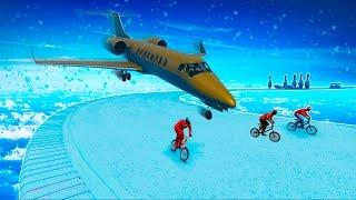 ОГРОМНЫЕ САМОЛЕТЫ ПРОТИВ БЕГУНОВ НА BMX! (GTA 5 Смешные моменты)