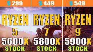 RYZEN 5 5600X vs RYZEN 7 5800X vs RYZEN 9 5900X || RTX 3080 || PC GAMES TEST ||