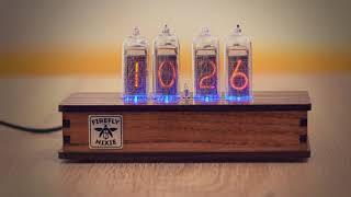 Nixie Tube Clock with Replaceable IN-14 Nixie Tubes, Motion Sensor, Visual Effects