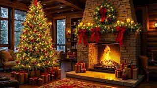 Relaxing Christmas Fireplace Ambience  Crackling Fire for Deep Sleep & Study