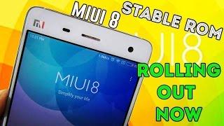 MIUI 8 Global Stable ROM Rolling Out Now !