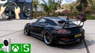 Forza Horizon 5 (Xbox Series S) Porsche GT3 RS | Steering Wheel Gameplay