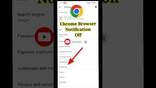 How to Stop Chrome Notification // Chrome Browser Notification Kayse off kore #shorts #viral #chrome