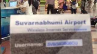 How to get a free Wifi password - Thai International Airport