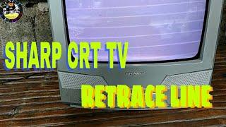 SHARP CRT TV RETRACE LINE FIX EASY...