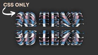 CSS Only 3D Text Rotation Animation Effects | Html CSS @LearnCodeWithAmit