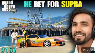 HE BET A SUPRA MK4 CAR FOR A RACE | TECHNO GAMERZ GTA 5 GAMEPLAY #157