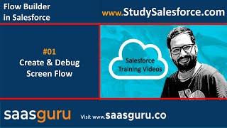 01 Create Screen Flow and Debug a Flow in Salesforce Lightning | Salesforce Training Video Series