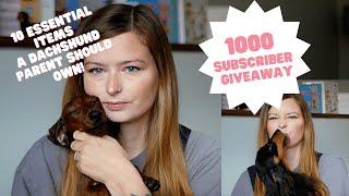 10 Essential Items A Dachshund Parent Should Own!  | 1K GIVEAWAY | Miniature Dachshund UK